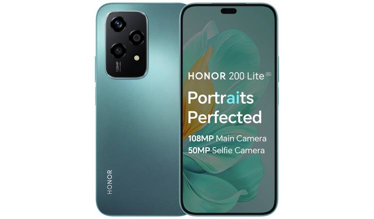 SIM Free HONOR 200 Lite 5G 256GB AI Mobile Phone - Cyan Lake