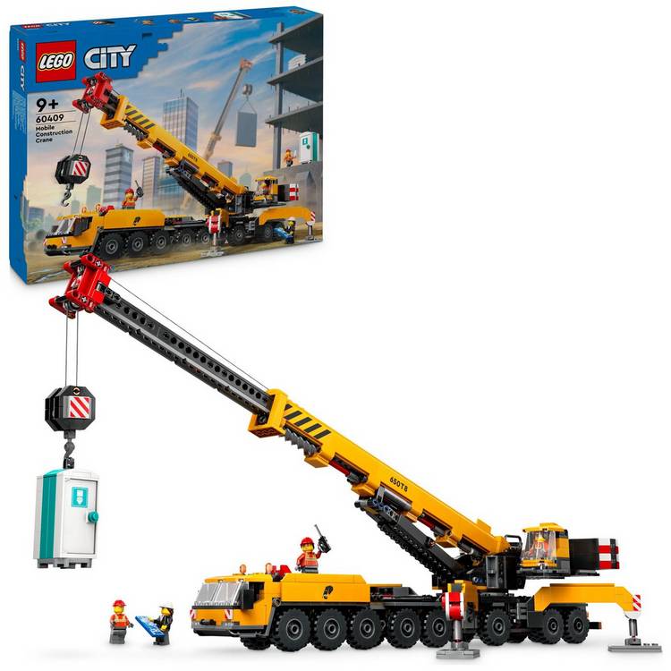 LEGO City Yellow Mobile Construction Crane Toy Set 60409 0