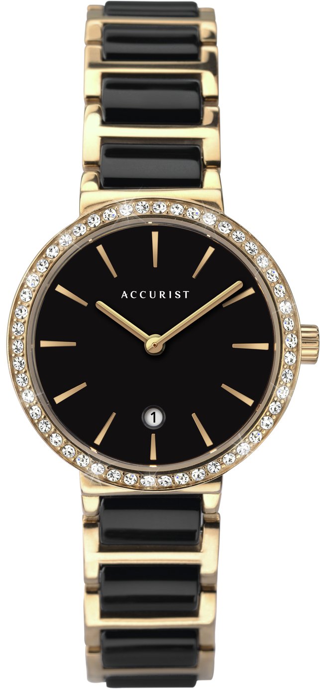 Accurist Ladies Black Ceramic & Gold Stainless Steel Watch Review