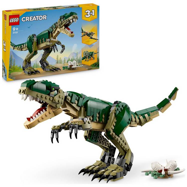 LEGO Creator 3in1 T. rex Figure, Toy Dinosaur Set 31151 0