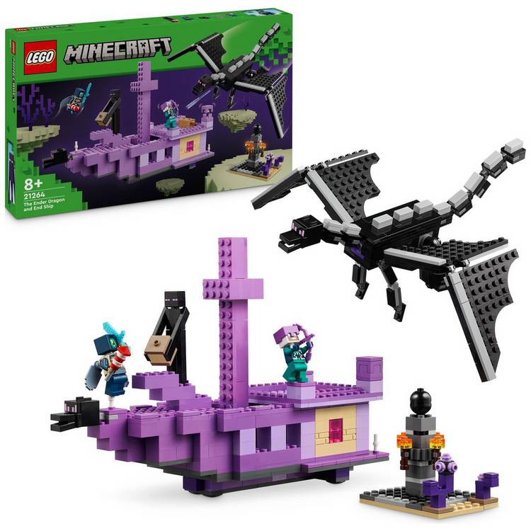 LEGO Minecraft The Ender Dragon and End Ship Toy Set 21264 0