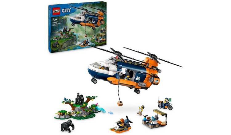 LEGO City Jungle Explorer Helicopter at Base Camp Set 60437