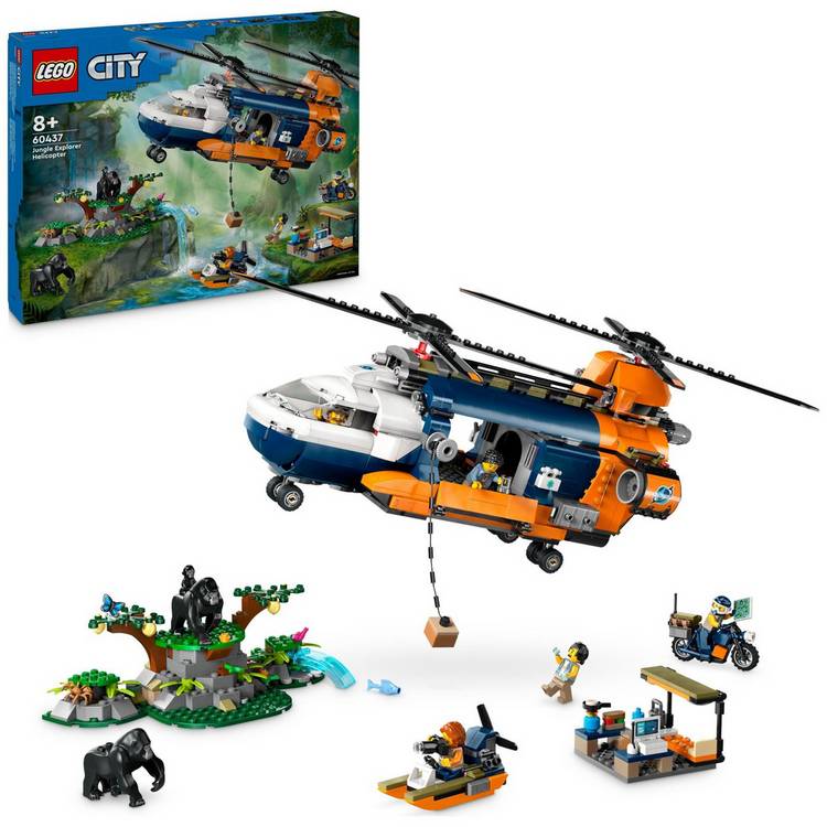LEGO City Jungle Explorer Helicopter at Base Camp Set 60437 0