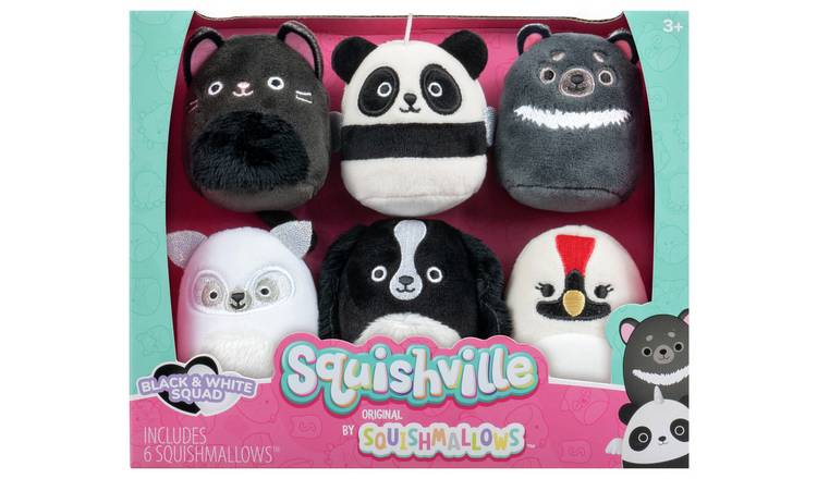 Squishville 6 Pack Black and White Squad