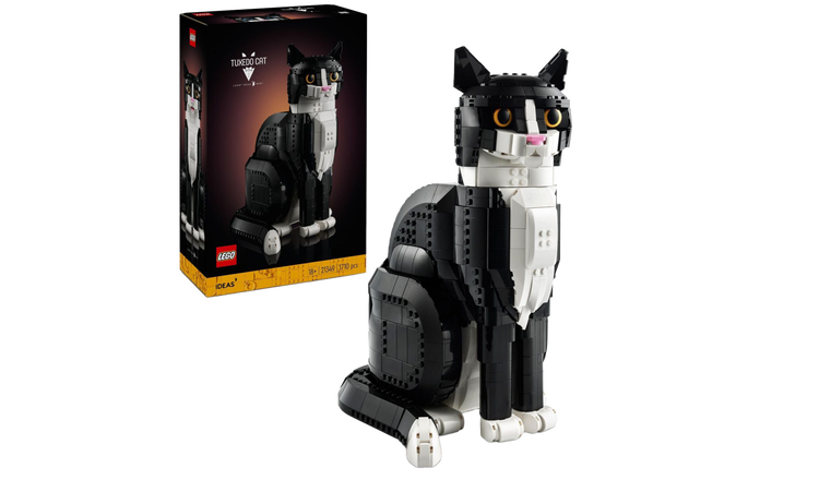 LEGO Ideas Tuxedo Cat Model Kit for Adults to Build 21349