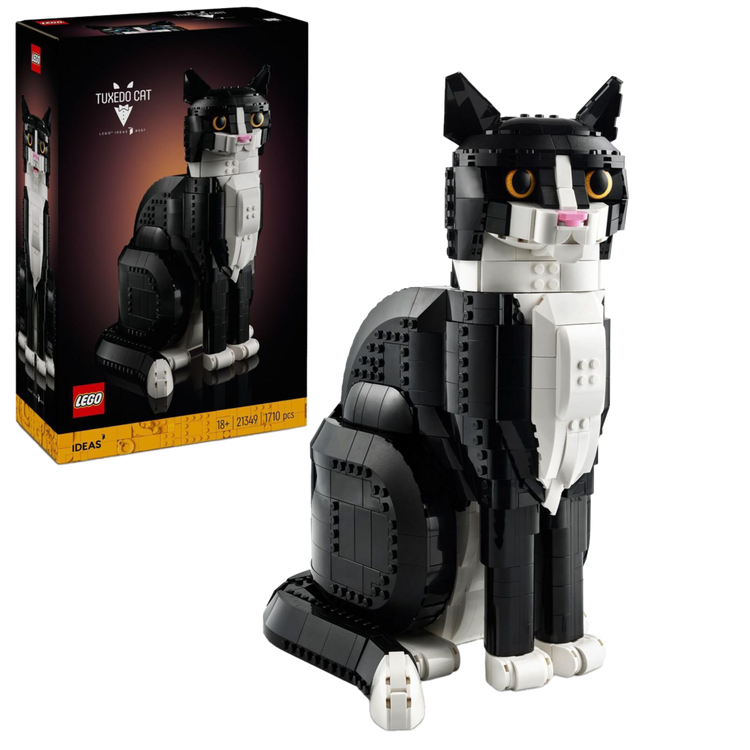 LEGO Ideas Tuxedo Cat Model Kit for Adults to Build 21349 0
