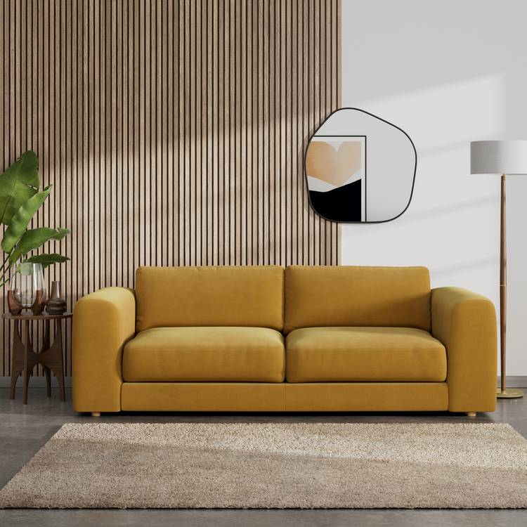 Habitat Ayr  Fabric 4 Seater Sofa - Gold 0