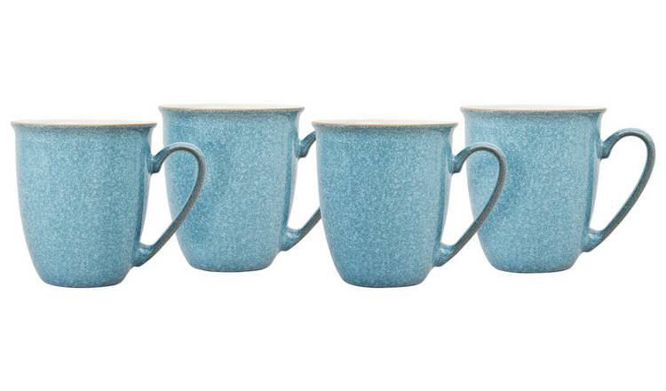 Denby Elements Set of 4 Stoneware Mugs - Blue