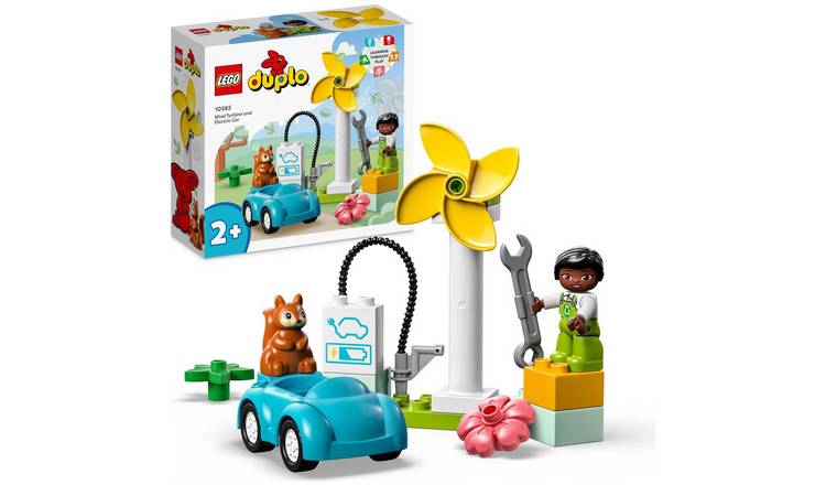 Buy LEGO DUPLO Wind Turbine and Electric Car Toddler Toy 10985 Early learning toys Argos