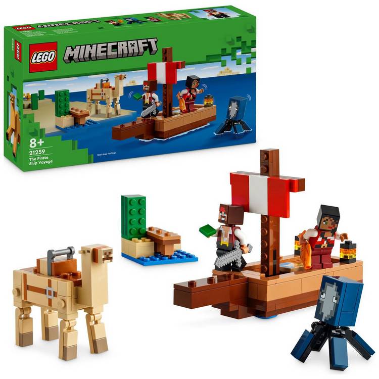 LEGO Minecraft The Pirate Ship Voyage Building Toy Set 21259 0