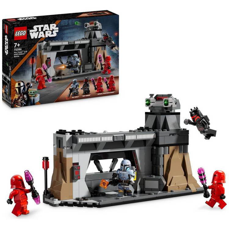 LEGO Star Wars Paz Vizsla and Moff Gideon Battle Set 75386 0