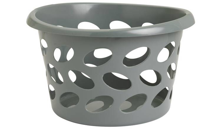 Home Essentials 30 Litre Laundry Basket - Grey