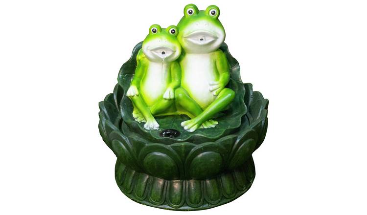 Streewize Garden Two Frogs On A Lily Pad Solar Water Feature