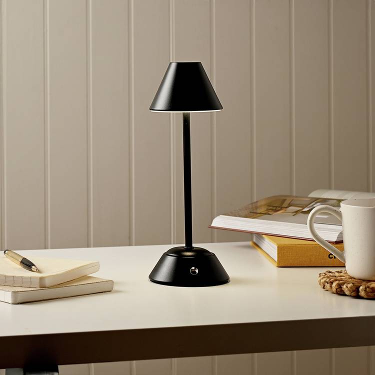 Hestia LED Rechargeable USB Table Lamp - Black 0
