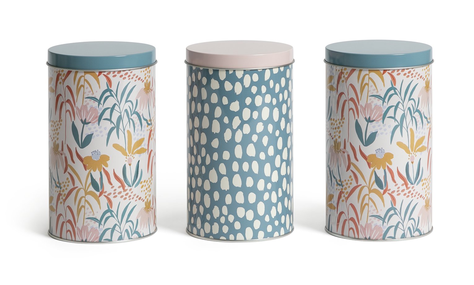 Habitat Floral Pack of 3 Tin Canister