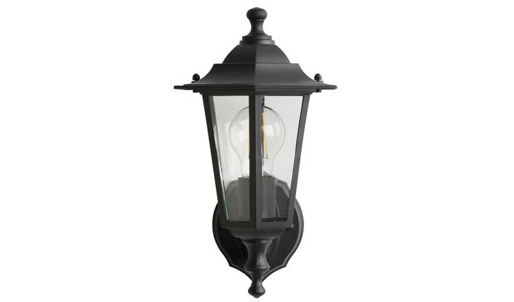 Black Outdoor LED Wall Lantern