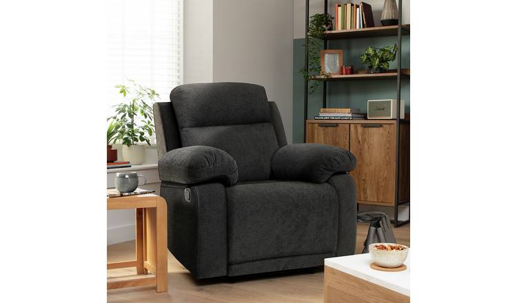 Argos Home Bradley Fabric Recliner Chair - Grey