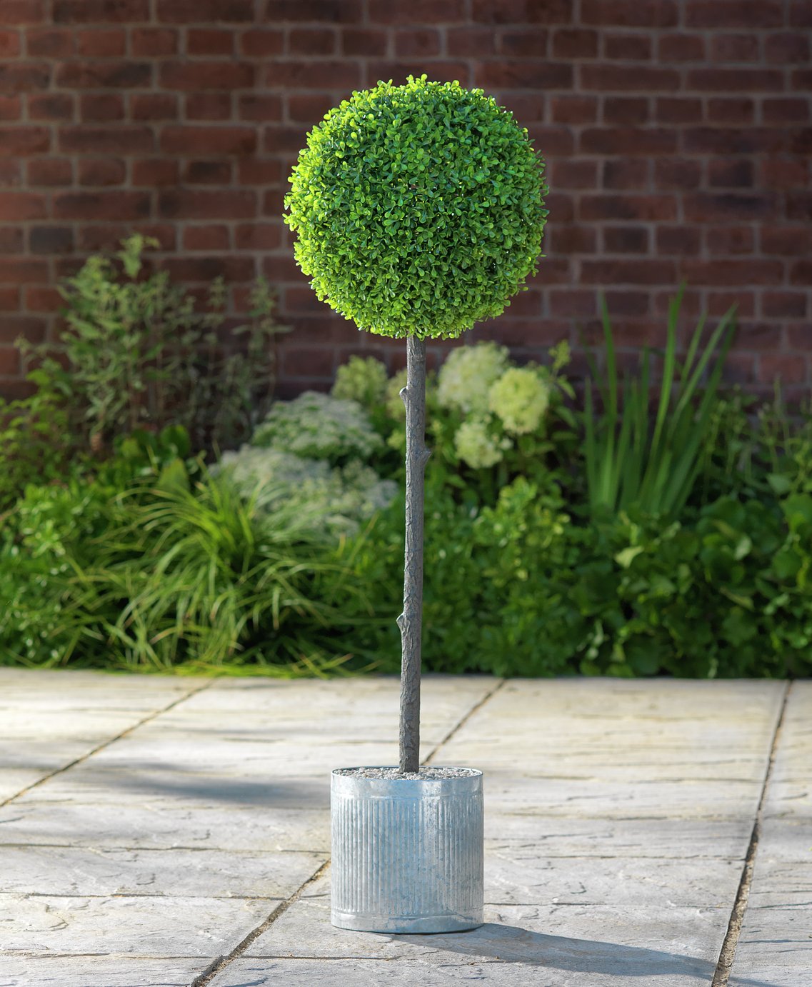 Argos Home Faux Tea Leaf Topiary & Galvanised Pot Review