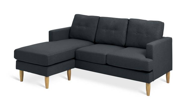 Buy Habitat Joshua Fabric Reversible Chaise Corner Sofa Charcoal Sofas Habitat