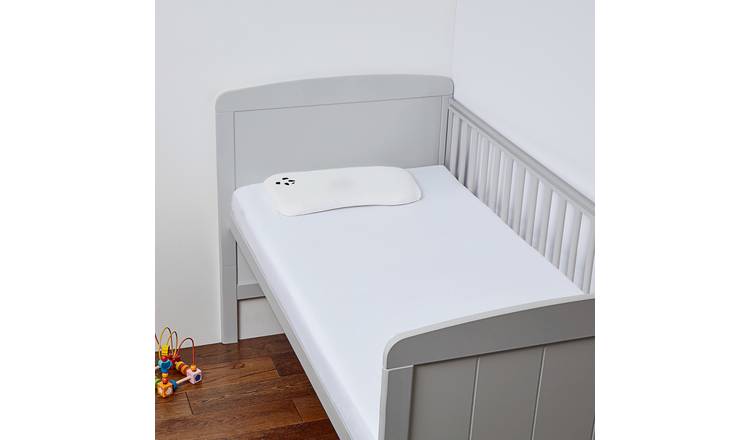 Panda Bamboo Plain White 320TC Kids Fitted Sheet - Cot