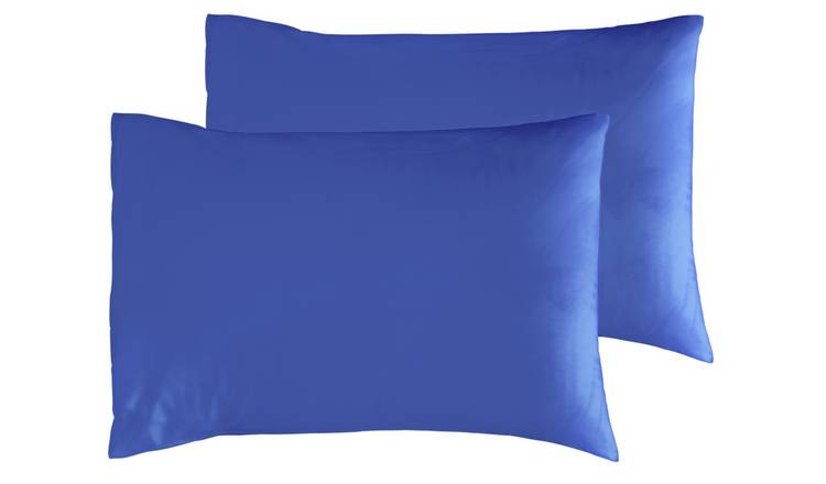 Habitat Plain Standard Pillowcase Pair - Cobalt Blue