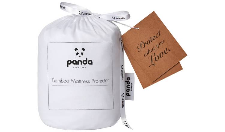 Panda Bamboo Waterproof Mattress Protector - Double