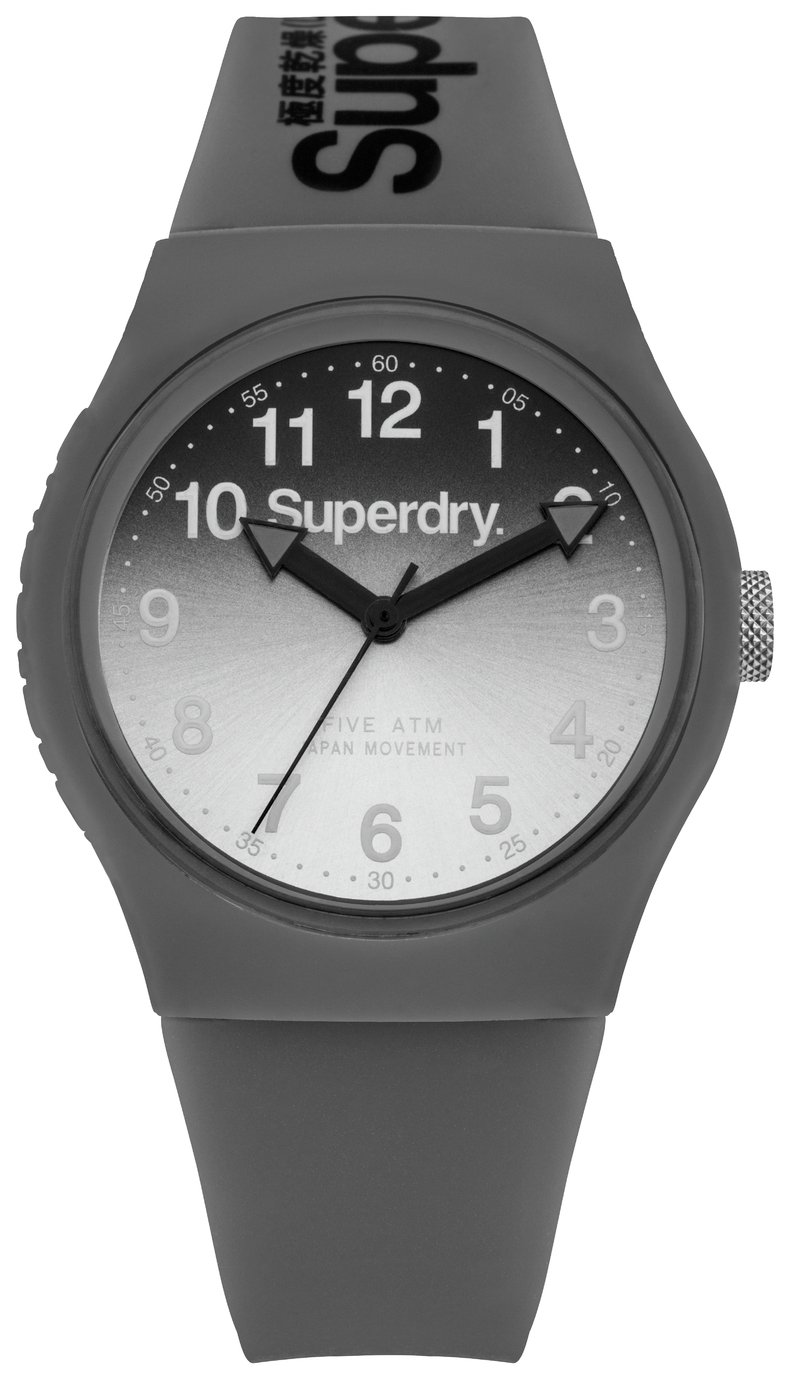 Superdry Men's Grey Silicone Strap Watch Review