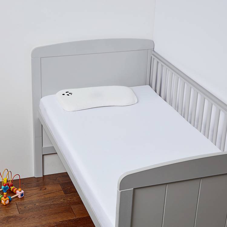 Panda Bamboo Plain White 320TC Kids Fitted Sheet - Cotbed 0