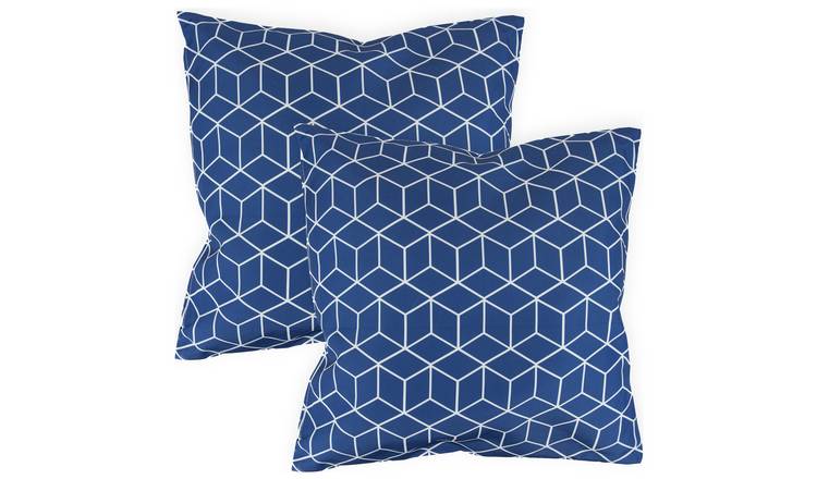 Buy Streetwize Cube Blue Outdoor Cushions Pack of 4 Outdoor cushions Argos