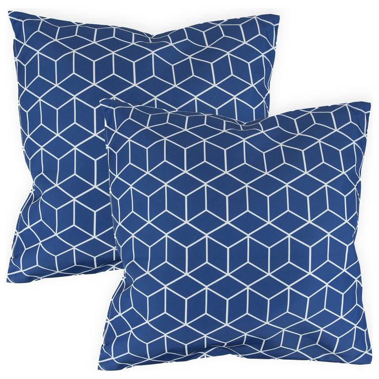 Streetwize Cube Blue Outdoor Cushions - Pack of 4 0