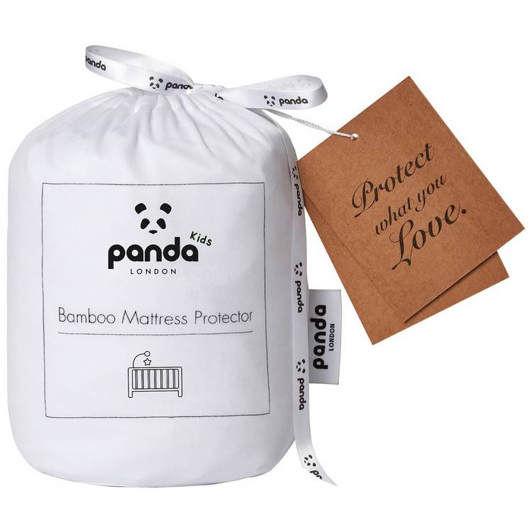 Panda Kids Bamboo Waterproof Mattress Protector - Cot Bed 0