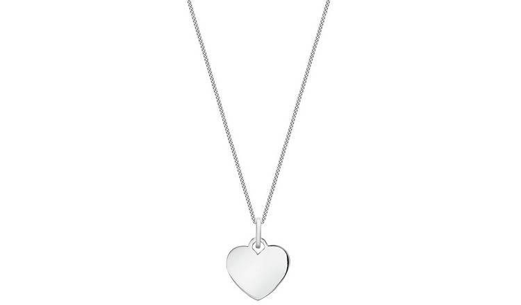 Sterling Silver Personalised Heart Pendant