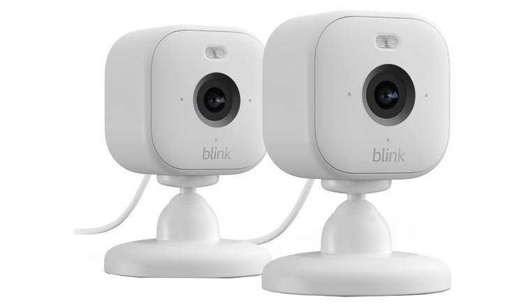 Blink Mini 2 Plug-In CCTV Smart Security Camera White 2 Pack