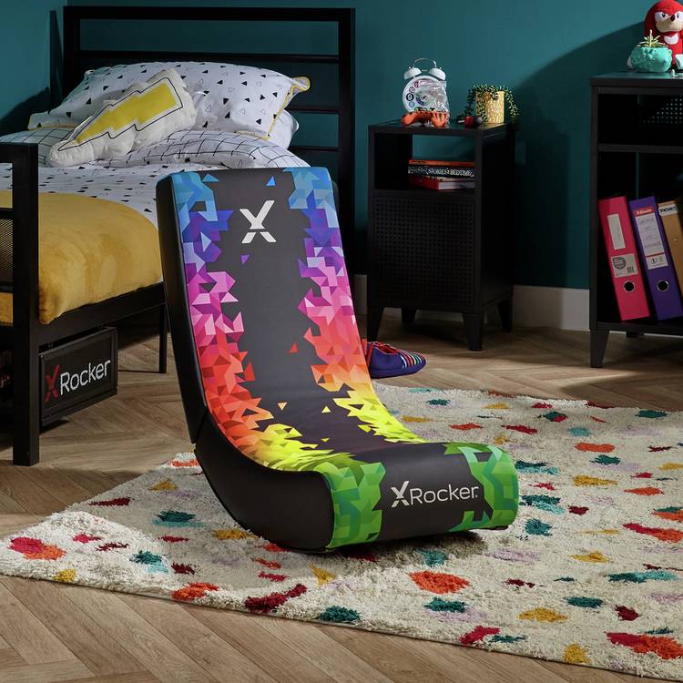 X Rocker Prism Video Rocker Junior Gaming Chair - Neon 0