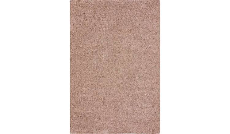 The Rugs Pink Plain Shaggy Rug - 60 x 100cm
