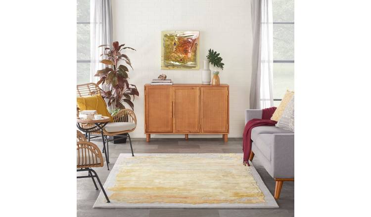 Mega Flooring Gold Handmade Abstract Rug - 114 x 175cm