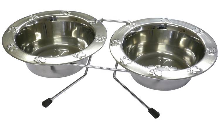 Top paw double diner dog stand hot sale with bowls