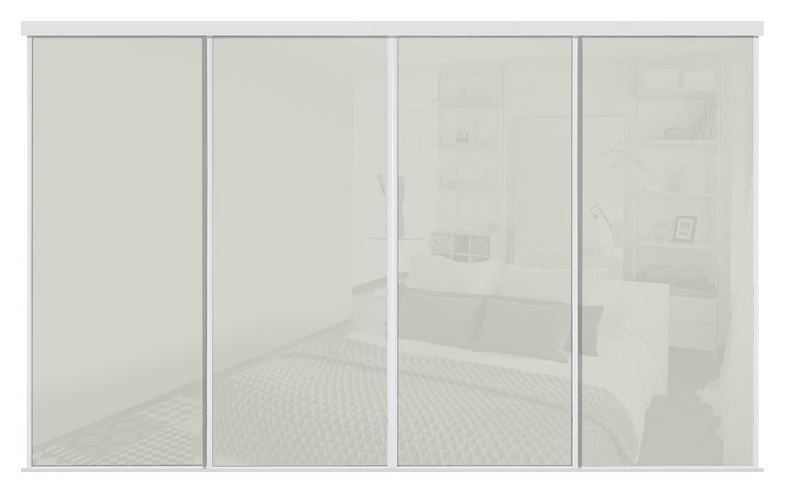 Sliding Doors and track W2978 White Frame Arctic White Glass Review