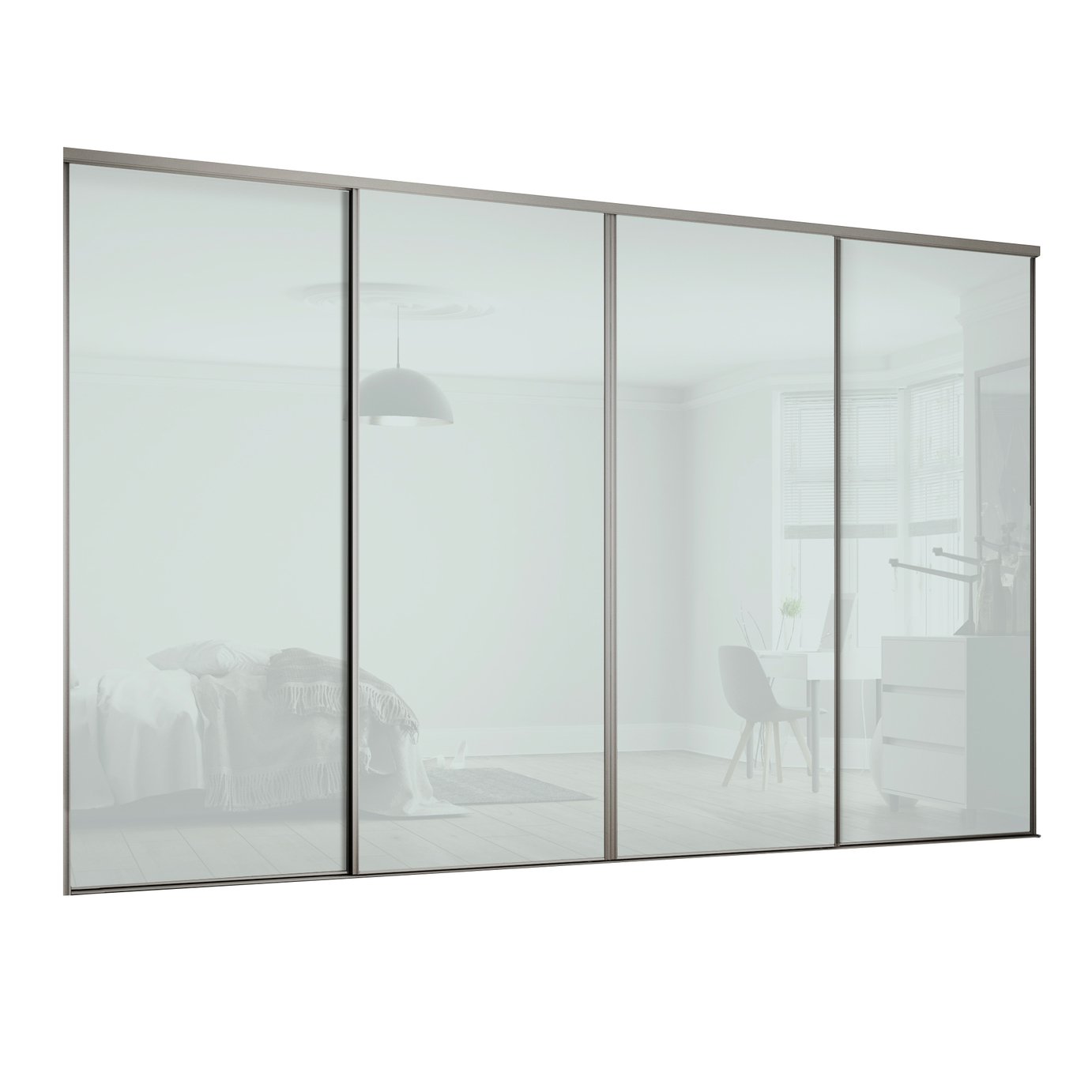 Sliding Doors and track W2978 White Frame Arctic White Glass Review