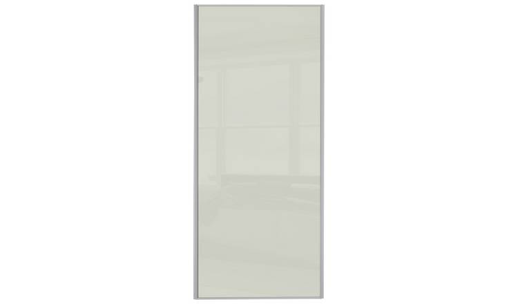 Buy Sliding Wardrobe Door W61mm Soft White Glass Sliding