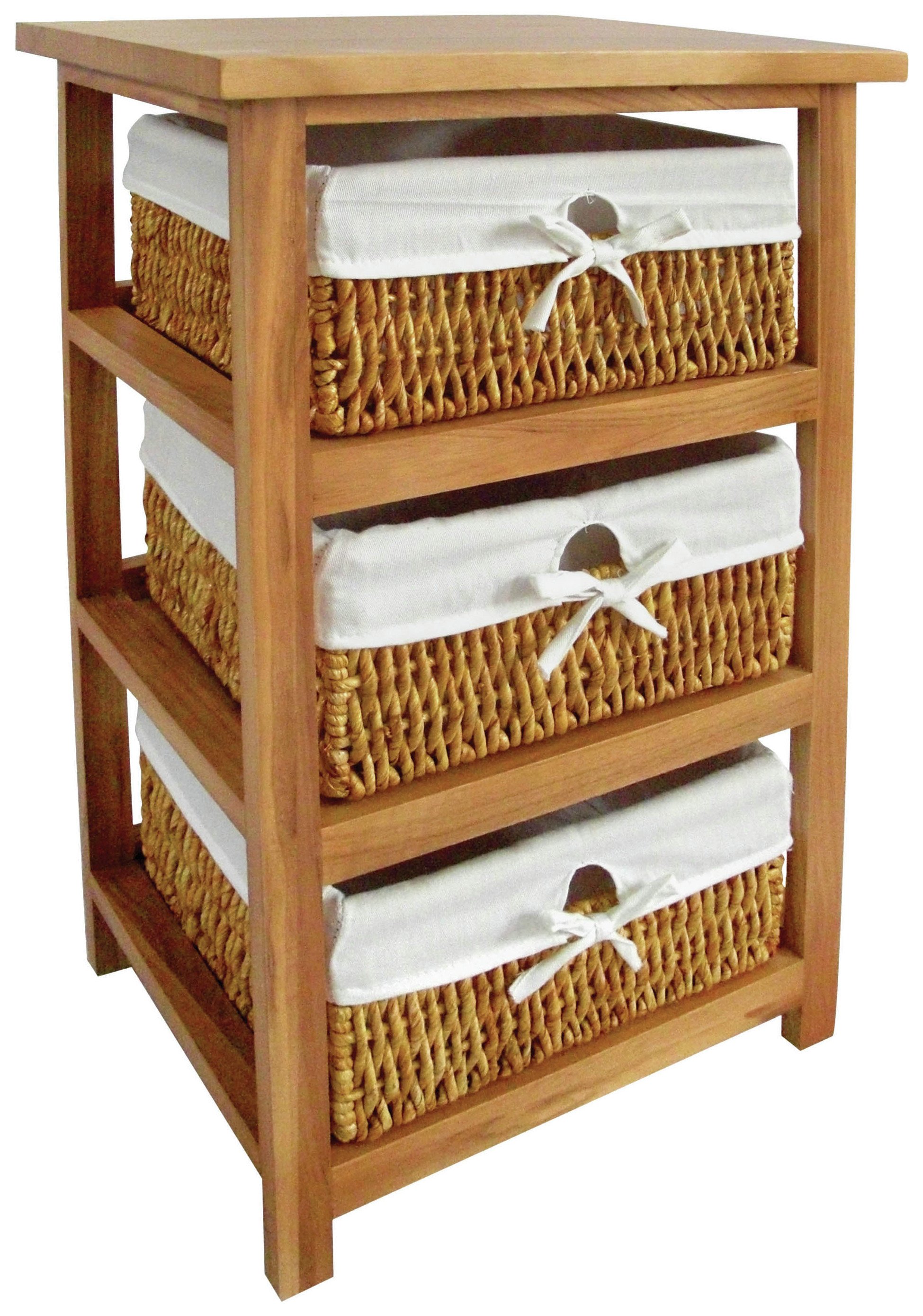 Honey Wood Storage Unit with 3 Maize Baskets. at Argos Reviews