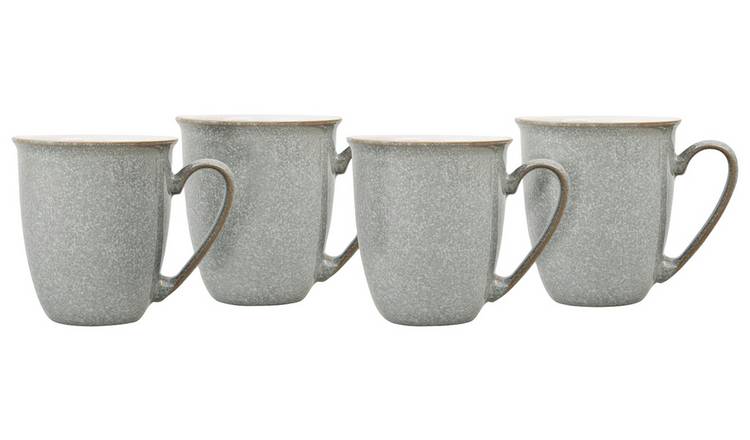 Denby Elements Set of 4 Stoneware Mugs - Grey