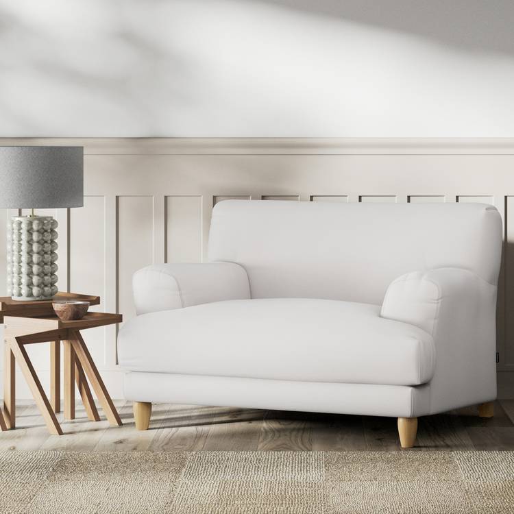 Habitat Askem Fabric Cuddle Chair - Natural - Ash Leg 0