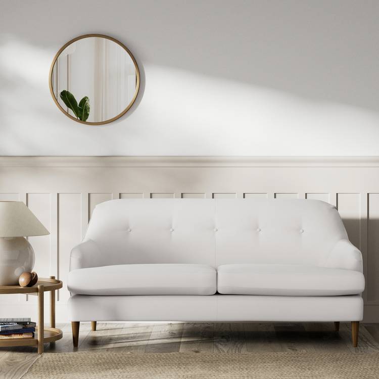 Habitat Frome Fabric 2 Seater Sofa - Natural - Dark Leg 0