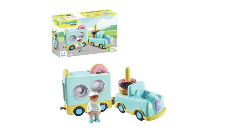 PLAYMOBIL 71702 JUNIOR:Doughnut Truck with Stacking Sorting