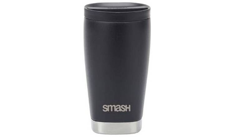 Smash Black Stainless Steel Travel Coffee Cup - 350ml