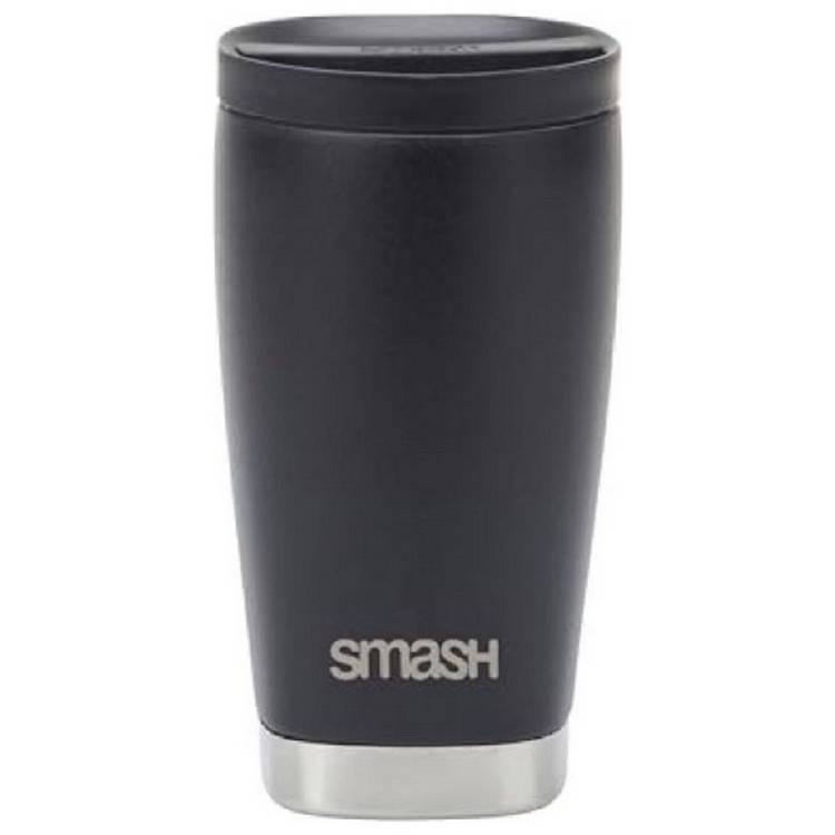 Smash Black Stainless Steel Travel Coffee Cup - 350ml 0