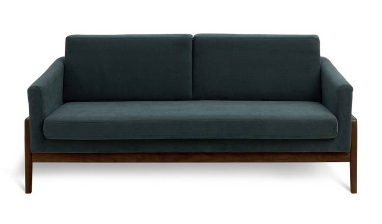 Habitat x Scion Esala Fabric 3 Seater Sofa - Green