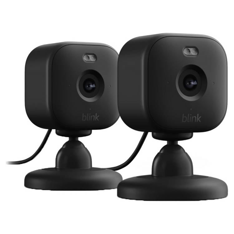 Blink Mini 2 Plug-In CCTV Smart Security Camera Black 2 Pack 0