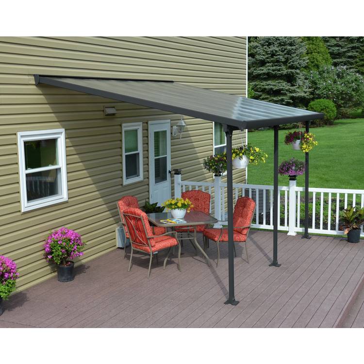 Palram Feria 3 X 4m Patio Cover - Grey 0